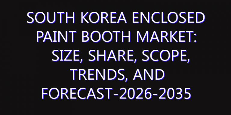 South Korea Enclosed Paint Booth Market: Size, Share, Scope, Trends, and Forecast-2026-2035