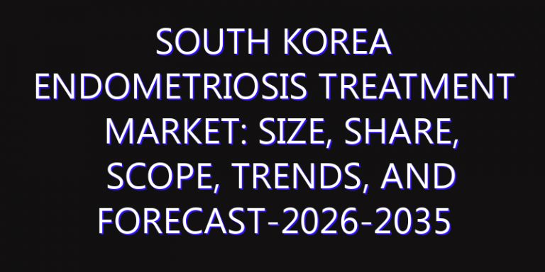 South Korea Endometriosis Treatment Market: Size, Share, Scope, Trends, and Forecast-2026-2035