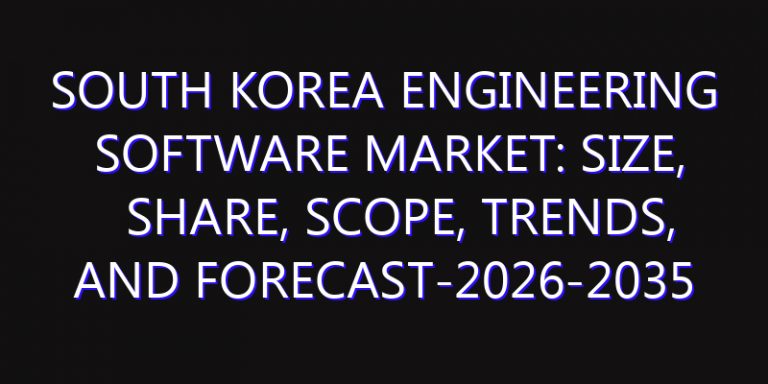South Korea Engineering Software Market: Size, Share, Scope, Trends, and Forecast-2026-2035