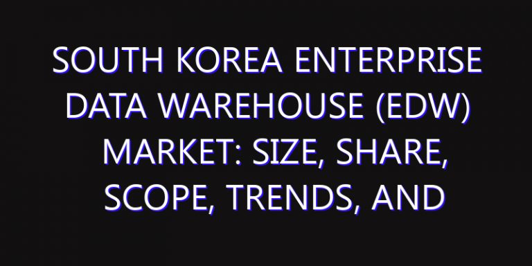 South Korea Enterprise Data Warehouse (EDW) Market: Size, Share, Scope, Trends, and Forecast-2026-2035