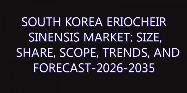 South Korea Eriocheir Sinensis Market: Size, Share, Scope, Trends, and Forecast-2026-2035