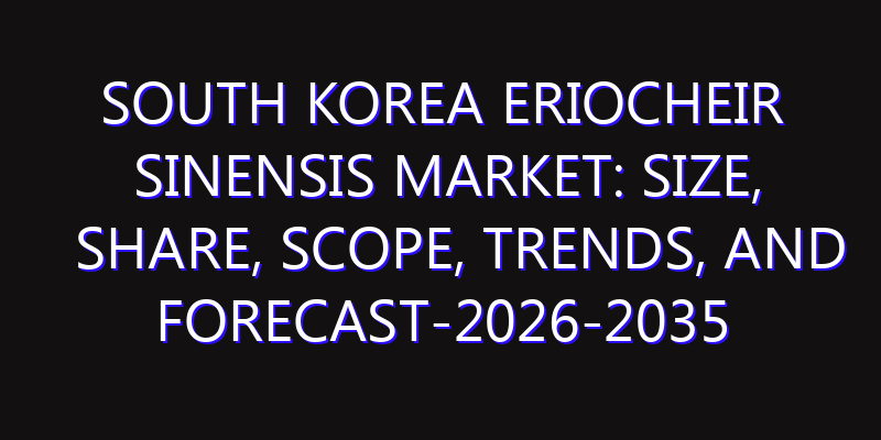 South Korea Eriocheir Sinensis Market: Size, Share, Scope, Trends, and Forecast-2026-2035