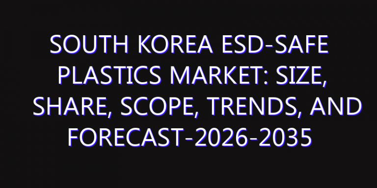 South Korea ESD-Safe Plastics Market: Size, Share, Scope, Trends, and Forecast-2026-2035