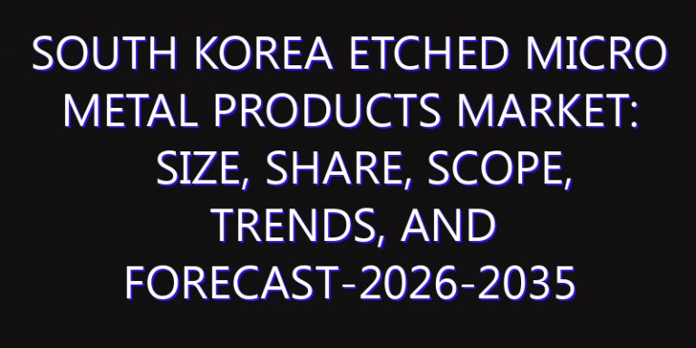 South Korea Etched Micro Metal Products Market: Size, Share, Scope, Trends, and Forecast-2026-2035