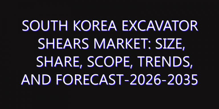 South Korea Excavator Shears Market: Size, Share, Scope, Trends, and Forecast-2026-2035