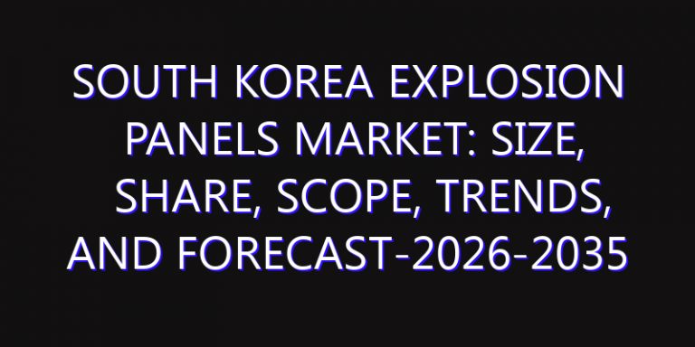 South Korea Explosion Panels Market: Size, Share, Scope, Trends, and Forecast-2026-2035
