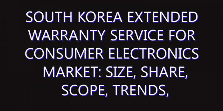 South Korea Extended Warranty Service for Consumer Electronics Market: Size, Share, Scope, Trends, and Forecast-2026-2035