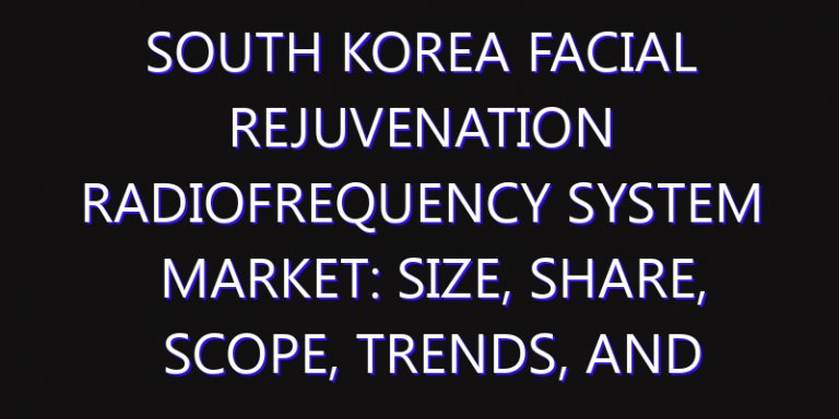 South Korea Facial Rejuvenation Radiofrequency System Market: Size, Share, Scope, Trends, and Forecast-2026-2035