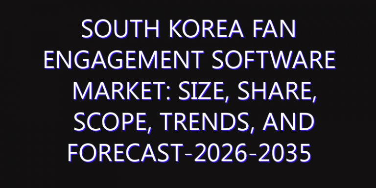 South Korea Fan Engagement Software Market: Size, Share, Scope, Trends, and Forecast-2026-2035