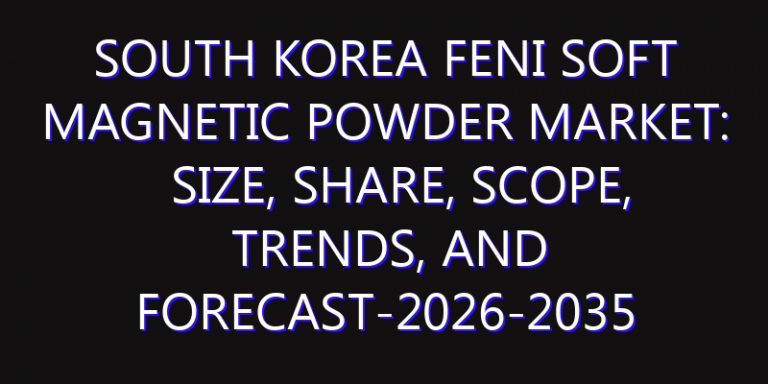 South Korea FeNi Soft Magnetic Powder Market: Size, Share, Scope, Trends, and Forecast-2026-2035