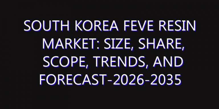 South Korea FEVE Resin Market: Size, Share, Scope, Trends, and Forecast-2026-2035