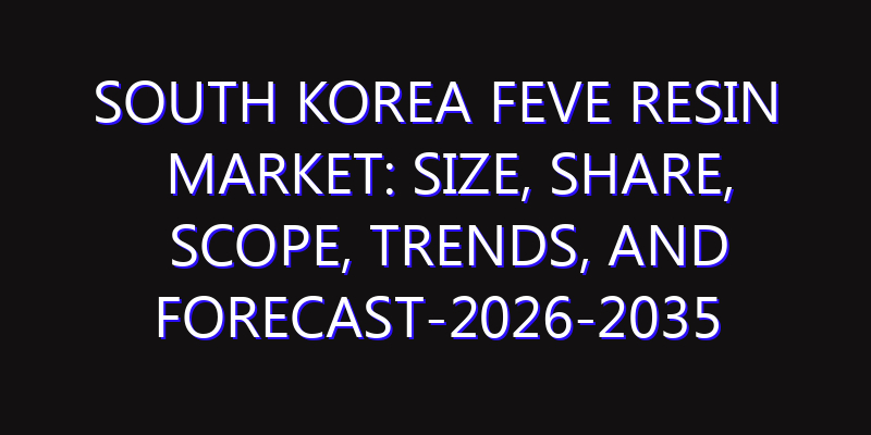 South Korea FEVE Resin Market: Size, Share, Scope, Trends, and Forecast-2026-2035