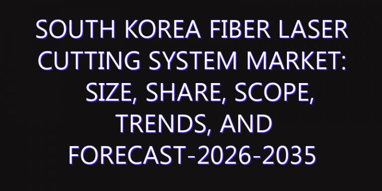 South Korea Fiber Laser Cutting System Market: Size, Share, Scope, Trends, and Forecast-2026-2035