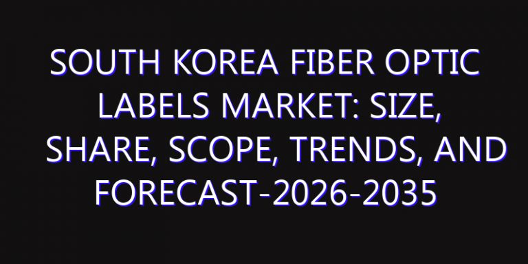 South Korea Fiber Optic Labels Market: Size, Share, Scope, Trends, and Forecast-2026-2035