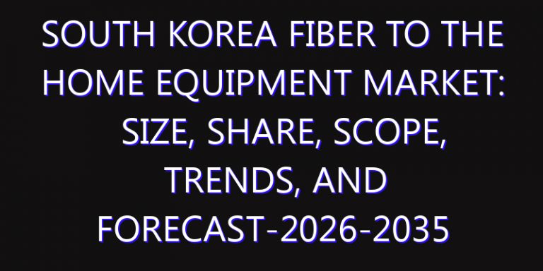 South Korea Fiber to the Home Equipment Market: Size, Share, Scope, Trends, and Forecast-2026-2035