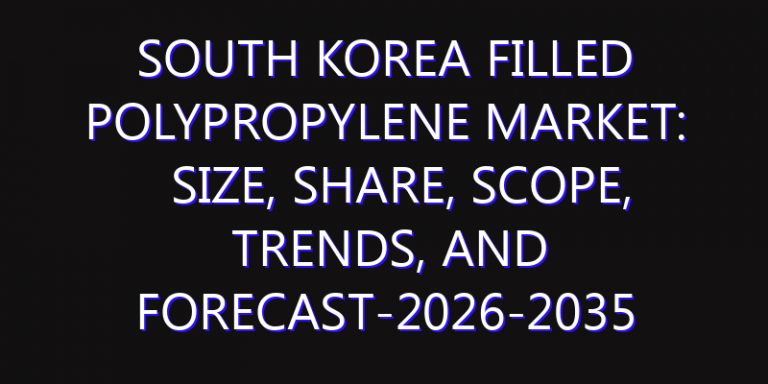 South Korea Filled Polypropylene Market: Size, Share, Scope, Trends, and Forecast-2026-2035