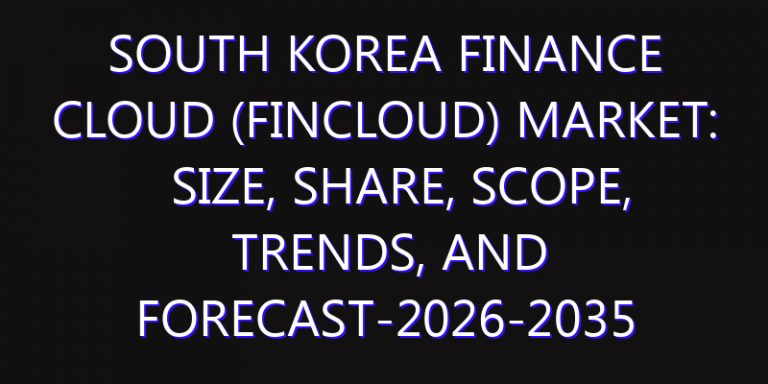South Korea Finance Cloud (FinCloud) Market: Size, Share, Scope, Trends, and Forecast-2026-2035
