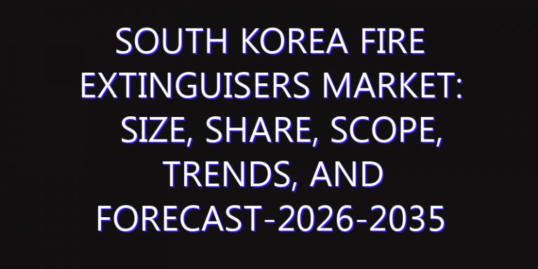 South Korea Fire Extinguisers Market: Size, Share, Scope, Trends, and Forecast-2026-2035