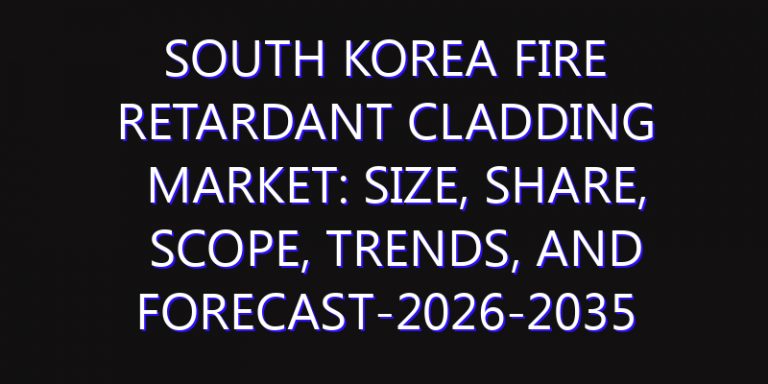 South Korea Fire Retardant Cladding Market: Size, Share, Scope, Trends, and Forecast-2026-2035