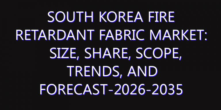 South Korea Fire Retardant Fabric Market: Size, Share, Scope, Trends, and Forecast-2026-2035