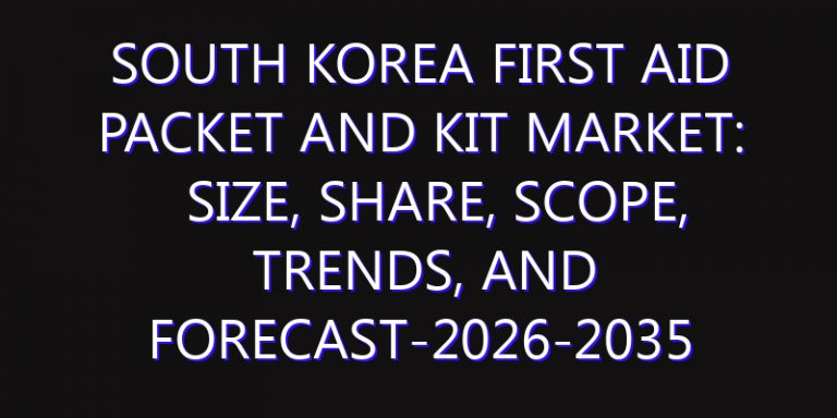 South Korea First Aid Packet and Kit Market: Size, Share, Scope, Trends, and Forecast-2026-2035