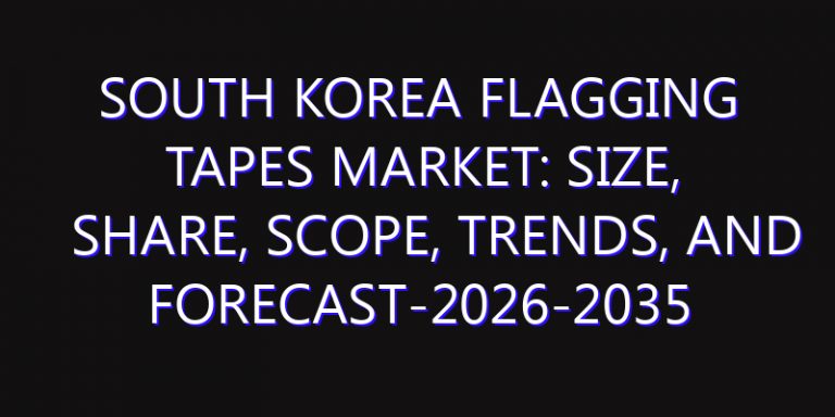 South Korea Flagging Tapes Market: Size, Share, Scope, Trends, and Forecast-2026-2035