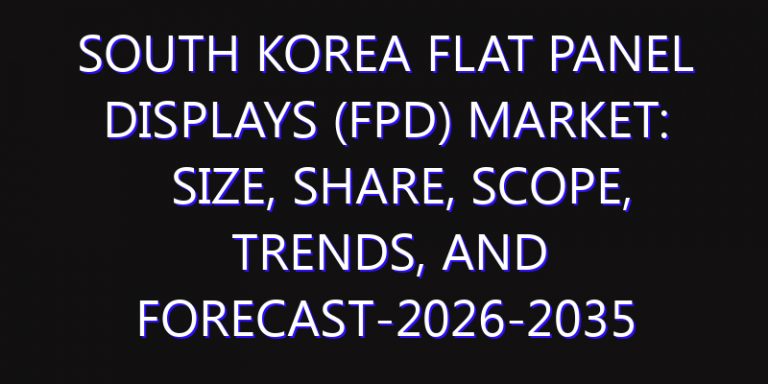 South Korea Flat Panel Displays (FPD) Market: Size, Share, Scope, Trends, and Forecast-2026-2035