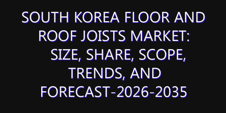 South Korea Floor and Roof Joists Market: Size, Share, Scope, Trends, and Forecast-2026-2035