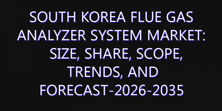 South Korea Flue Gas Analyzer System Market: Size, Share, Scope, Trends, and Forecast-2026-2035