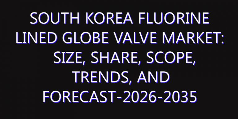 South Korea Fluorine Lined Globe Valve Market: Size, Share, Scope, Trends, and Forecast-2026-2035