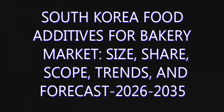 South Korea Food Additives for Bakery Market: Size, Share, Scope, Trends, and Forecast-2026-2035