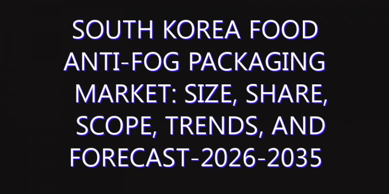 South Korea Food Anti-fog Packaging Market: Size, Share, Scope, Trends, and Forecast-2026-2035