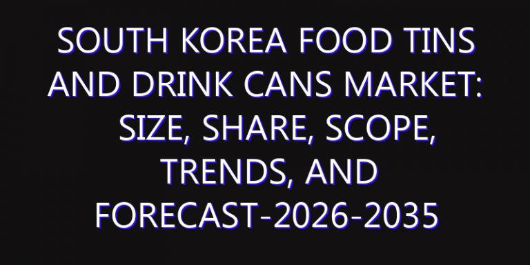 South Korea Food Tins and Drink Cans Market: Size, Share, Scope, Trends, and Forecast-2026-2035