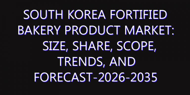 South Korea Fortified Bakery Product Market: Size, Share, Scope, Trends, and Forecast-2026-2035