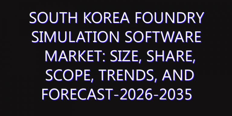 South Korea Foundry Simulation Software Market: Size, Share, Scope, Trends, and Forecast-2026-2035