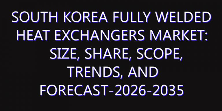 South Korea Fully Welded Heat Exchangers Market: Size, Share, Scope, Trends, and Forecast-2026-2035