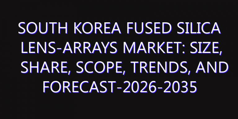 South Korea Fused Silica Lens-arrays Market: Size, Share, Scope, Trends, and Forecast-2026-2035