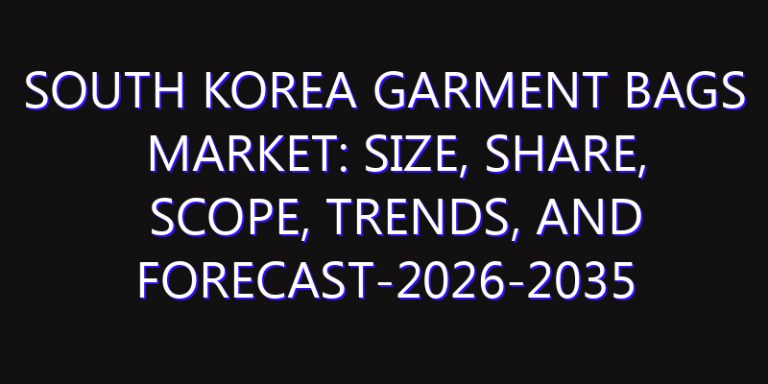 South Korea Garment Bags Market: Size, Share, Scope, Trends, and Forecast-2026-2035