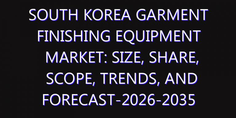 South Korea Garment Finishing Equipment Market: Size, Share, Scope, Trends, and Forecast-2026-2035