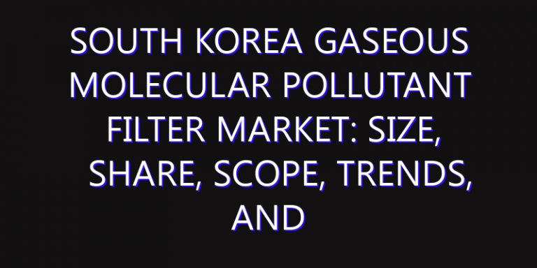 South Korea Gaseous Molecular Pollutant Filter Market: Size, Share, Scope, Trends, and Forecast-2026-2035