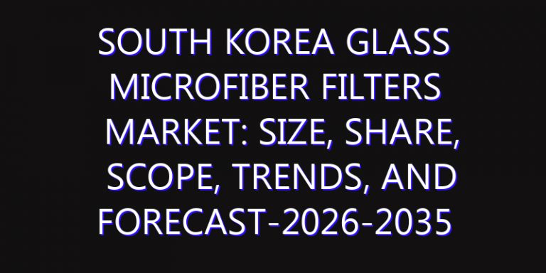 South Korea Glass Microfiber Filters Market: Size, Share, Scope, Trends, and Forecast-2026-2035