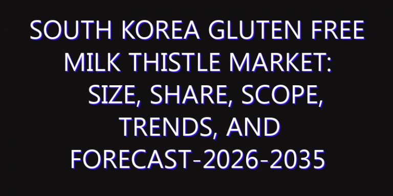 South Korea Gluten Free Milk Thistle Market: Size, Share, Scope, Trends, and Forecast-2026-2035