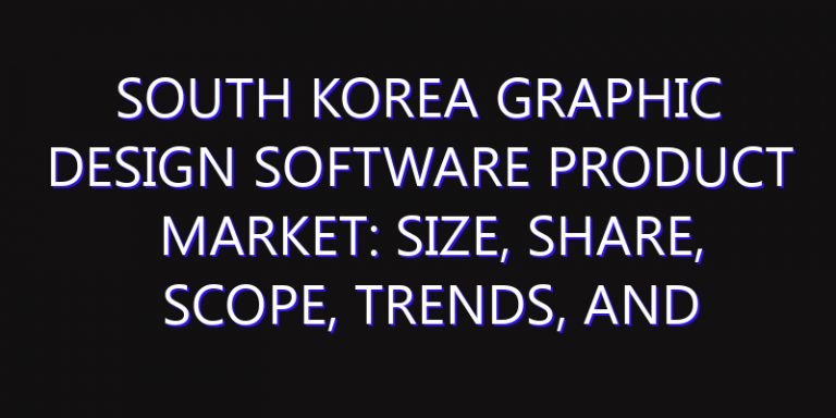South Korea Graphic Design Software Product Market: Size, Share, Scope, Trends, and Forecast-2026-2035