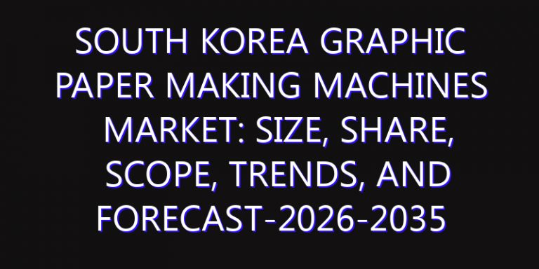 South Korea Graphic Paper Making Machines Market: Size, Share, Scope, Trends, and Forecast-2026-2035