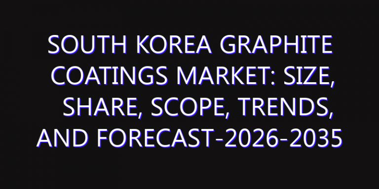 South Korea Graphite Coatings Market: Size, Share, Scope, Trends, and Forecast-2026-2035