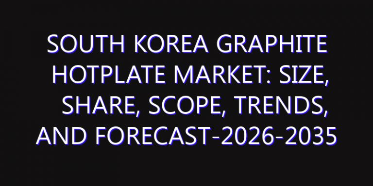 South Korea Graphite Hotplate Market: Size, Share, Scope, Trends, and Forecast-2026-2035