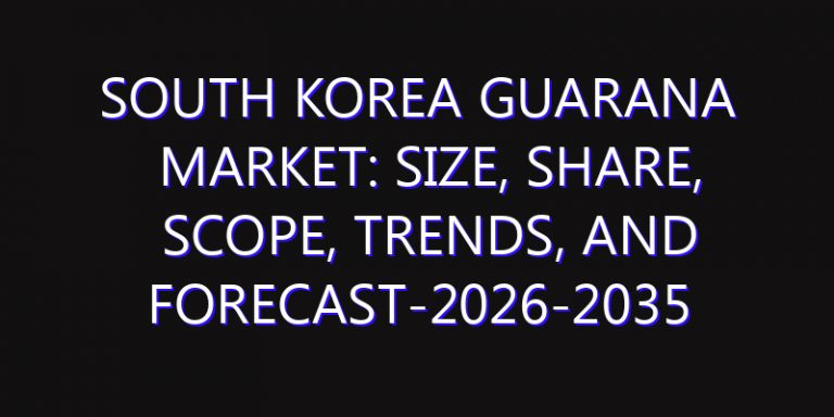 South Korea Guarana Market: Size, Share, Scope, Trends, and Forecast-2026-2035