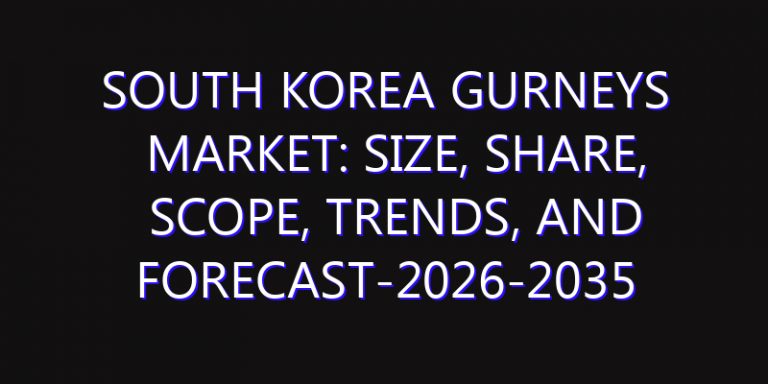 South Korea Gurneys Market: Size, Share, Scope, Trends, and Forecast-2026-2035