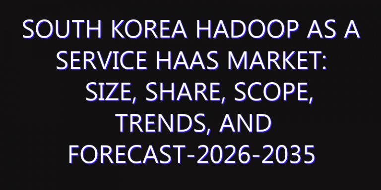 South Korea Hadoop as a Service HaaS Market: Size, Share, Scope, Trends, and Forecast-2026-2035