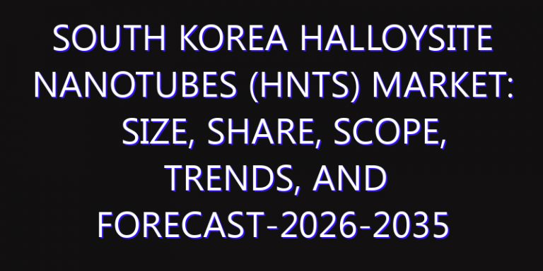 South Korea Halloysite Nanotubes (HNTs) Market: Size, Share, Scope, Trends, and Forecast-2026-2035